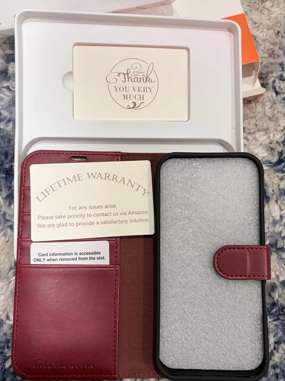 TUCCH IPhone 16 Pro 6.3” Dark Red case NWT.
